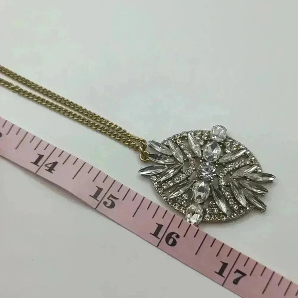 J Crew Crystal Studded Pendant Necklace - Picture 6 of 7